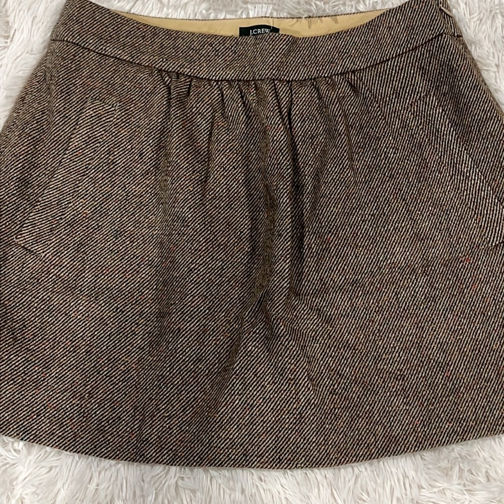 JCREW Mini Wool Pleated Skirt WITH POCKETS!